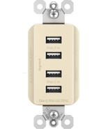 Legrand Radiant TM8USB4LACC6 Decorator Outlet Quad USB Charger, 4.2 Amp  - $38.99