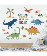 decalmile Boho Dinosaur Wall Decals Dino Palm Tree Baby Nursery Decor - €10,42 EUR