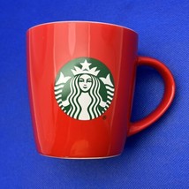 Starbucks 2021 Bold Red Ceramic Coffee Or Tea Mug Classic Mermaid Logo 12oz Cup - $10.86