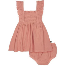 Modern Moments By Gerber Baby Girl Ruffle Sleeve Dress and Diaper Cover Size 12M - £11.76 GBP