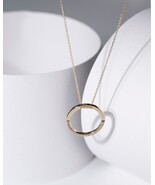 Good Karma Necklace-Gold Circle Necklace-Eternity Necklace-Open Ring Nec... - $7,221.48 MXN