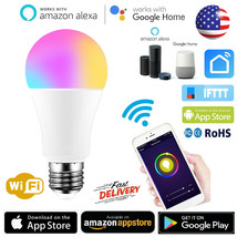 Wifi Smart Multi-Color Rgb Led Light E26 Bulb For Alexa/Google Home App Control - £19.97 GBP