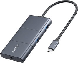 Anker USB C Hub, PowerExpand 6-in-1 USB-C Adapter, with 4K HDMI, 100W Power Deli - £32.12 GBP