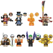 8Pcs One Piece Minifigures Edward Newgate Sengoku Zoro Ace Sabo Luffy Mini Block - $29.39