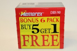 Memorex DBS 90 Audio Cassette Tapes Bonus 6 Pack Normal Bias Type I NEW ... - £7.07 GBP