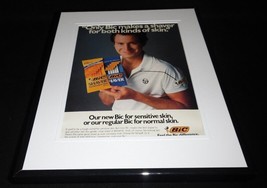 John McEnroe 1985 Bic Shaver Framed 11x14 ORIGINAL Vintage Advertisement - $34.64