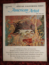 AMERICAN ARTIST September 1969 Millard Sheets Arden Von Dewitz Guillermo Acevedo - £6.27 GBP