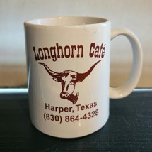Longhorn Cafe Harper, Texas Coffee Mug Cup Ceramic Restaurant M Ware 12 oz - £23.52 GBP