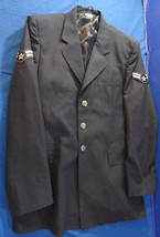 3 Button Coat Jacket Uniform Mens Airman Usaf U.S. Air Force Dress Blue 41L - £50.25 GBP