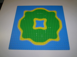 Used Lego Blue Baseplate 32 x 32 with Island and Water Pattern 3811p02 - £23.21 GBP