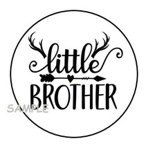 30 LITTLE BROTHER ENVELOPE SEALS LABELS STICKERS 1.5&quot; ROUND DEER ANTERLS  - £5.91 GBP