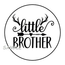 30 LITTLE BROTHER ENVELOPE SEALS LABELS STICKERS 1.5&quot; ROUND DEER ANTERLS  - £5.98 GBP