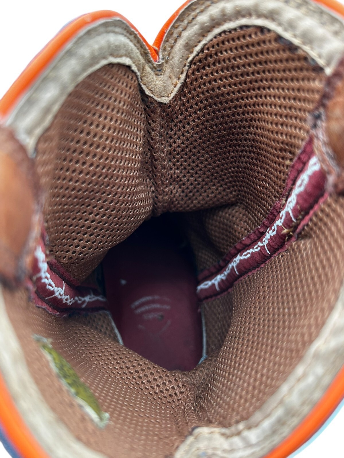 Twisted X Hooey Kids Brown/Blue Leather Boot w/Orange Stitching YHY0001 size 3M Item image 10