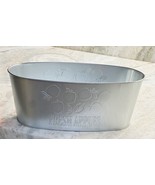 Fresh Apples Silver Fall Metal Bucket 4 Inches Tall X 11 Inches Diameter - $24.63