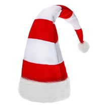 Adults Unisex Red Stripe Santa Jester Hat 33&quot; Polyester Holiday Hat Long... - £31.31 GBP