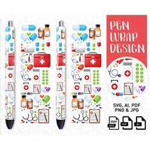 Pharmacy Pen Wrap | Epoxy Pen Wraps | Pen Wrap Png | Glitter Pen Wraps - $2.96