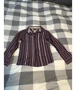 J Khaki Boys Western Pearl Snap Shirt Size 7 - Striped with Leopard Trim - $15.97 CAD