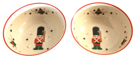 Epoch &quot;Holiday Joy&quot; Christmas 4 Cereal Bowls # 8200 Made In Korea - £37.36 GBP
