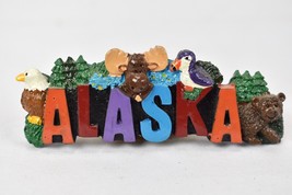 Vintage Refrigerator 3D Magnet Alaska Animals - $22.76