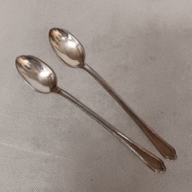 International Silver Laurel 1934 Iced Tea Spoons 2 Silverplated 7.5&quot; Cun... - $12.95