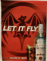 Bacardi Rum Let It Fly Magazine Print Ad - $4.20