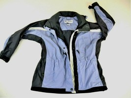 Columbia Blue Black Full Zip Winter Parka Core Jacket Coat Womens X Large - $50.99