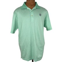 PETER MILLAR Cotton Striped Polo Golf Shirt Men’s L Innis Arden Country ... - $29.44