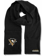 Pittsburgh Penguins NHL Unisex Jimmy Bean 4-in-1 Beanie Scarf 82 x 8&quot; Black - £23.21 GBP