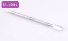 Nail Art Cuticle Pusher Remover Removal Stainless Steel Pedicure Tools - £5.09 GBP