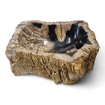 Petrified Wood Sink Natural Stone Countertop Washbasin Bathroom Brown - £535.27 GBP