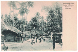 Real Photo Postcard RPPC Street Scene Grand Pass Ceylon-Colombo unposted... - $8.60