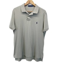 Polo Ralph Lauren Mens L Polo Shirt Gray Short Sleeves 100% Cotton Preppy  - £19.05 GBP