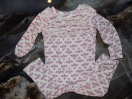 Burt&#39;s Bees Baby Bee Print Romper 100% Organic Cotton Size 3/6 Months Girls - $18.00