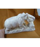 ele-w53 Mama + baby Elephant of shed ANTLER figurine Bali detailed eleph... - $12,377.85 MXN