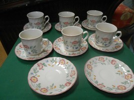 Beautiful Churchill Staffordshire England 6 Cups &amp; Saucers &amp; 2 Free Saucers - £43.04 GBP