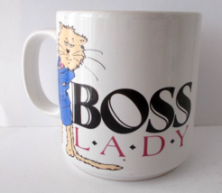 Boss Lady Coffee Mug Cup Assertive Kitten On Front RUSS BERRIE - £10.17 GBP