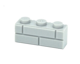  Grey Brick 1X3 Construction Brick Piece Minifigure Pack US - $2.26