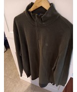 POLO RALPH LAUREN ALPINE HEATHER OLIVE 1/4 ZIP L/S PULLOVER SWEATER XXL ... - $38.70