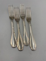 Set of 4 Christofle France Silverplate POMPADOUR Dinner Forks - $129.99