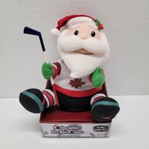 Gemmy Hockey Dancing Santa Christmas Plush Toronto Maple Leafs - $74.74
