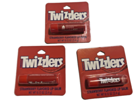 Twizzlers Twists Strawberry Flavored Lip Balm  Lot Of 3 In Box - £10.40 GBP