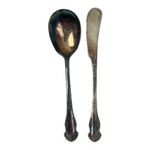 King Edwards HOLIDAY Silverplate Flatware National Silver 2 Serving Piec... - £6.08 GBP