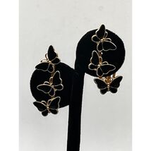 Vintage 925 Sterling Silver Gold-Tone Climber Butterfly Earrings - $39.60