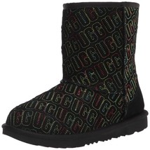 UGG Kids&#39; Classic II Graphic Stitch Boot 1112383K Black - $77.63+