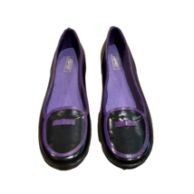 Esprit Black Purple Rubber Rain Flats Loafers Womens Sz  9 Slip-on Shoes... - £13.43 GBP