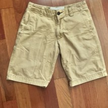 Men’s Aeropostale Khaki Tan Shorts Size 30 Flat Front FLAWS - £8.40 GBP