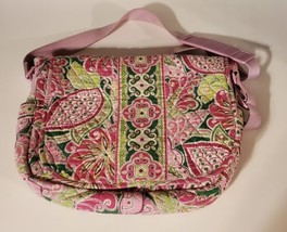 Vera Bradley Pinwheel Pink Laptop Messenger Bag (RETIRED)  - £19.00 GBP
