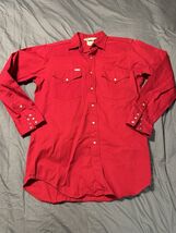 Carhartt Pearl Snap Western Shirt Red Long Sleeve Rugged Outdoor Wear Me... - $36.75