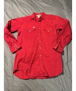 Carhartt Pearl Snap Western Shirt Red Long Sleeve Rugged Outdoor Wear Me... - €31,55 EUR