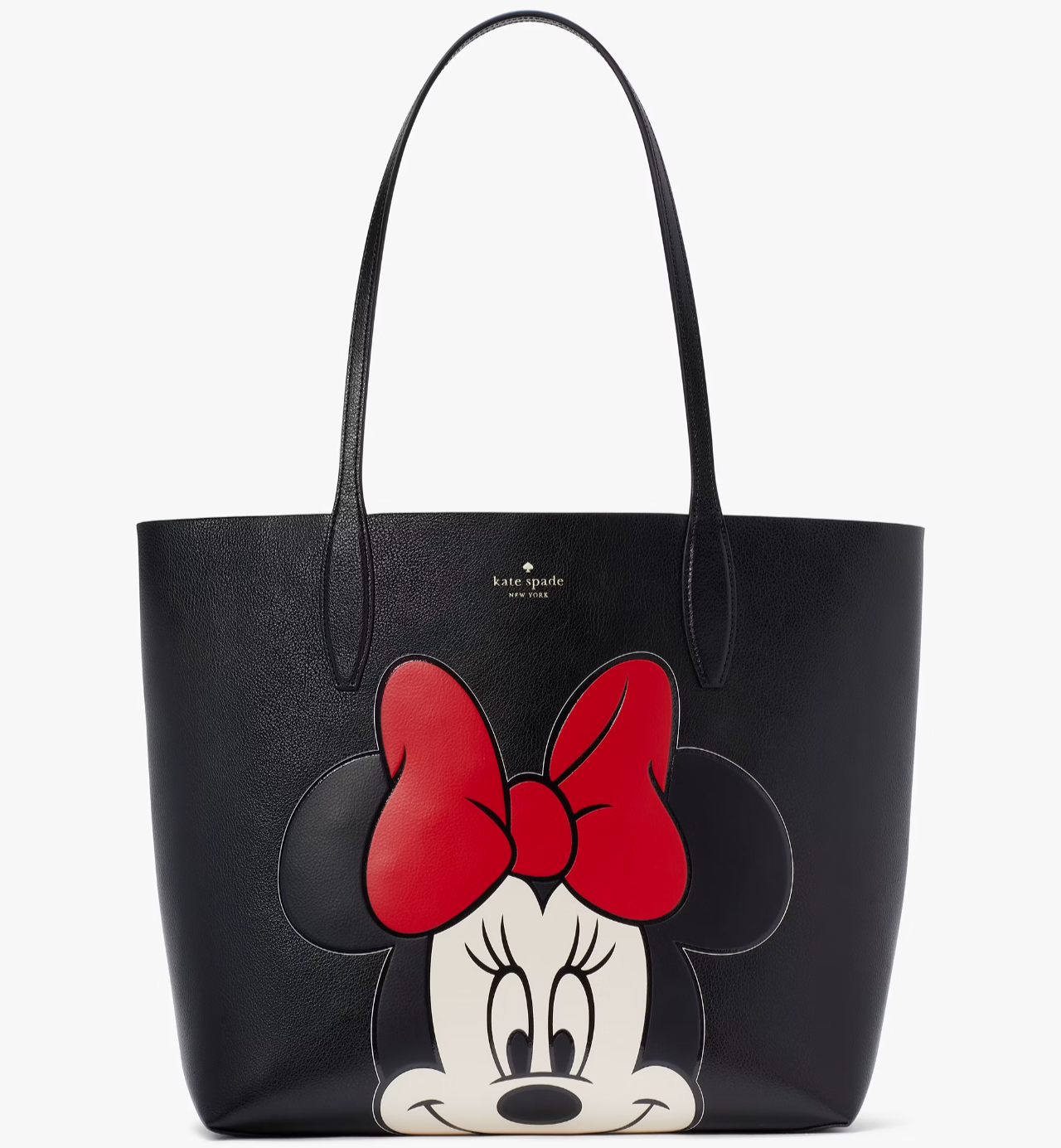Kate Spade Disney Minnie Mouse Reversible Black White Leather Tote KG592 NWT